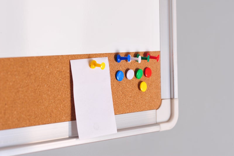 Navy Penguin White Board Cork Board Combo - 24x18 in Dry Erase Board with Cork and 1 Magnetic Eraser, 4 Dry Wipe Markers, 4 Magnets and 10 Pins - Wall Hanging Whiteboard with Corkboard for Home and Office - Image 5